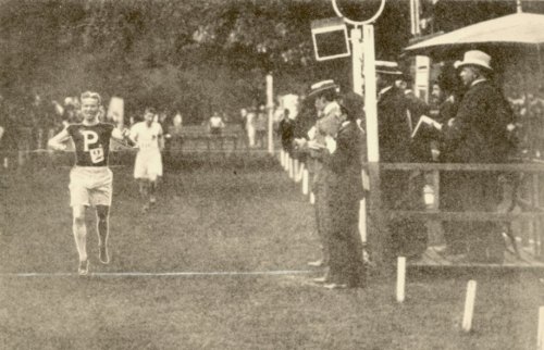 George Washington Orton (1873-1958), winning his Olympic gold medal, July 1900