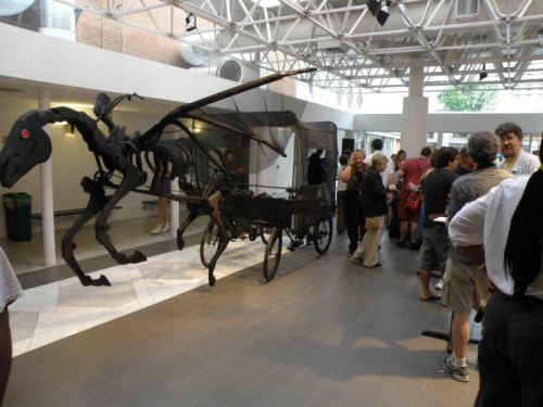 Kensington Kinetic Sculpture Derby piece in reception area. 