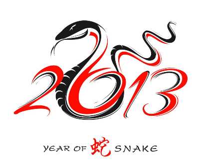 2013 is the year of the snake.