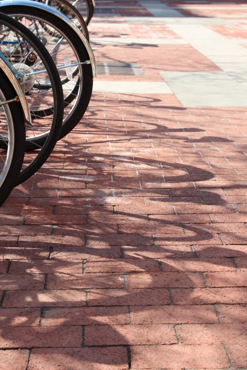 Bikes cast lovely shadows too.