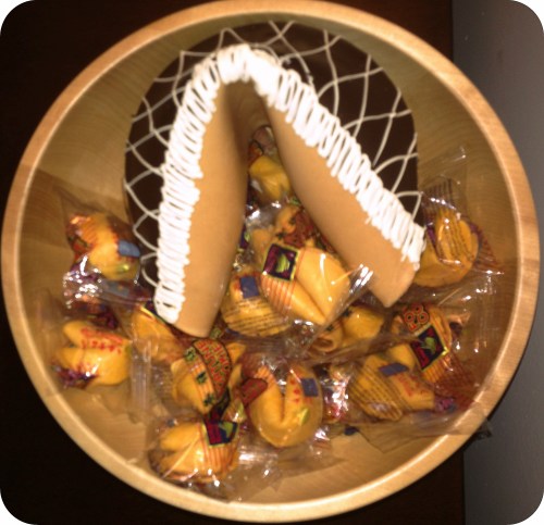 One of our awesome chairs sent us the most giant fortune cookie ever- thanks Felix!