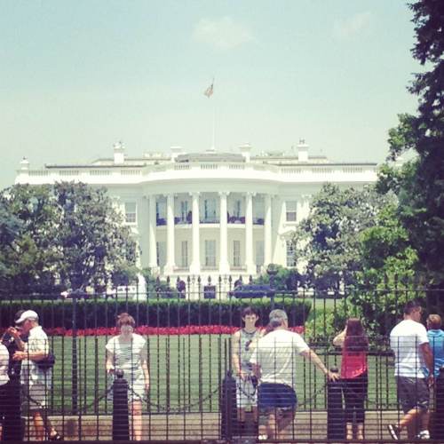 The White House on a hot summer day. 