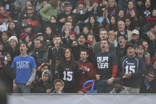 I am on the right side of the yelling students in the #15 jersey