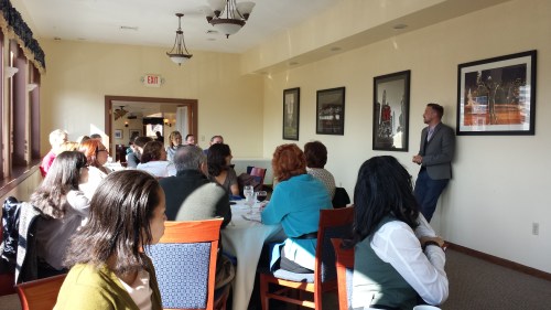 Penn alumni enjoying a wonderful talk by Penn Art History Professor André Dombrowski