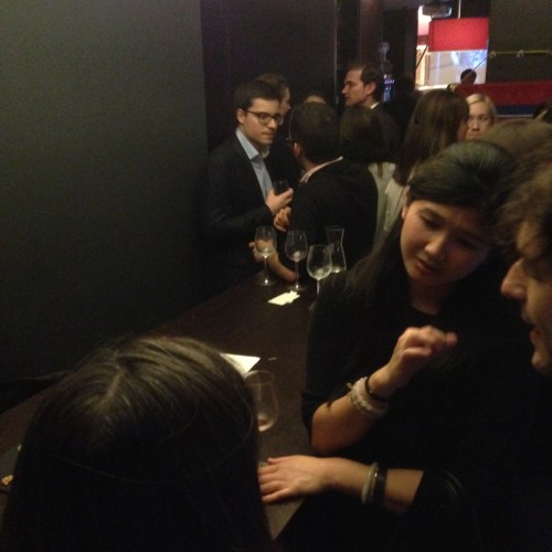 Penn and Columbia Alumni enjoying some wine