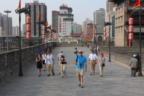 A visit to the medieval wall in Xian.