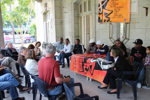 Here we met with the Cuban Rap Agency in Havana.