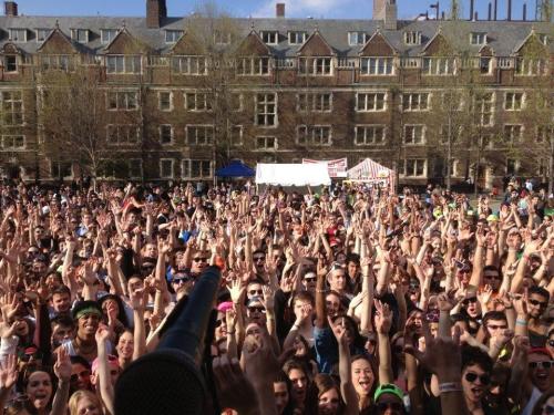 A crowd shot from the Mask and Wig stage.  I'll be up there in almost a week!