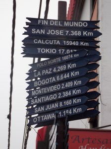 Street sign in Ushuaia, Argentina