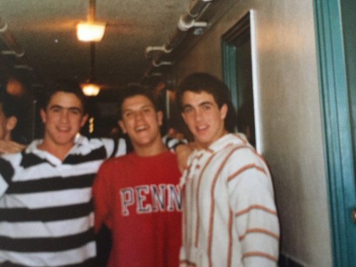 Danny and Johnny Bockvar with Paul Altman in Class of '28, Quadrangle, Penn 1989