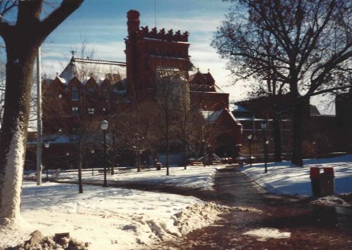 Furness Building at Penn in the snow, December, 1989