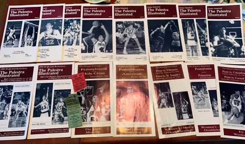 Programs from The Palestra at the University of Pennsylvania for Penn Basketball programs.