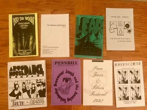 Penn Performing Arts programs - saved by classmate Steve Jung, C'93