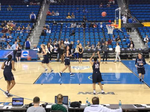 Penn warms up before the game, photo credit JodiLynne Bayrd Steiner, W'93