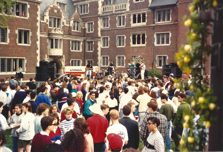 Lower Quad during Spring Fling at Penn 1991