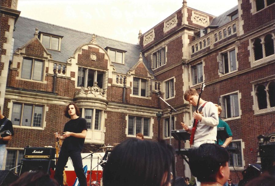 Chaos Theory performs in the Lower Quad during Spring Fling 1991