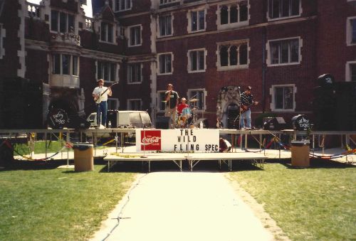 Student band performs in the Quad for Spring Fling 1991 at Penn