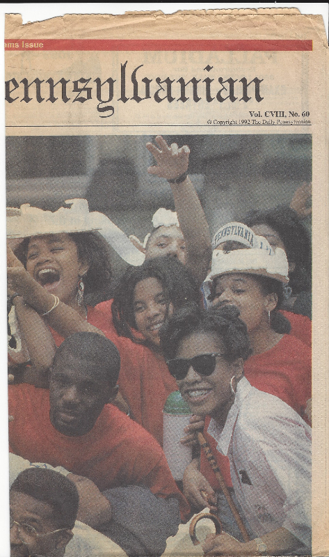 Front page of The Daily Pennsylvanian the day after Hey Day in April 1992 - saved by Jessica Zirkel-Rubin