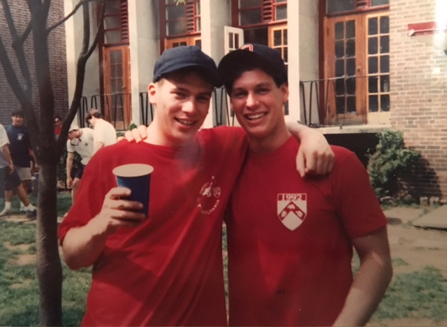 Frank Pugliese and Derek Denmead, celebrate Hey Day for the Class of 1993, photo courtesy of Zach Conen