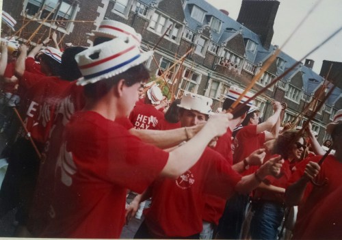 Hey Day April 1992 in the lower Quad. Photo courtesy of Ebru Ural, W'93