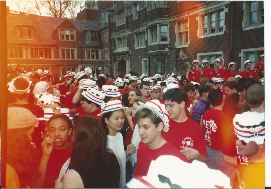 Hey Day for Penn 1993 in the Lower Quad. Photo courtesy of Allison Davis Talibi