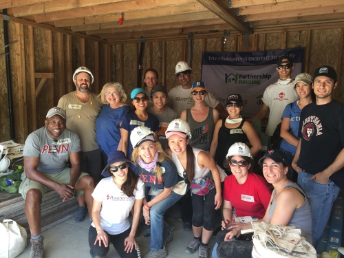 Penn Serves LA helps Habitat for Humanity Los Angeles - volunteering Penn Alumni with Habitat LA