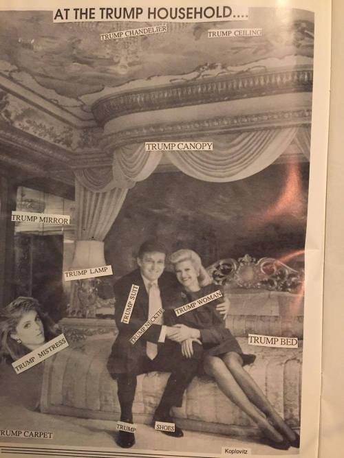 Page inside Highball Magazine's Spring 1990 issue with Donald Trump, photo by Melanie Hirschfelder Berkowitz, C'93