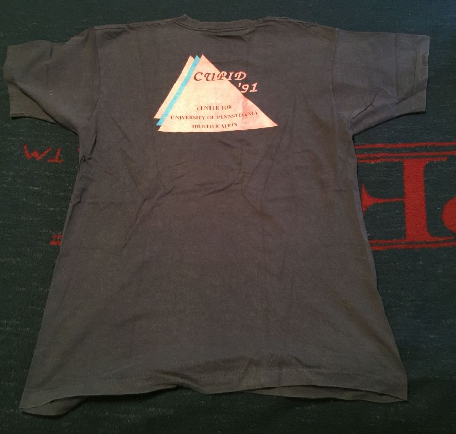 CUPID t-shirt 1991, back view, from Howard Levene, ENG'93 at the University of Pennsylvania