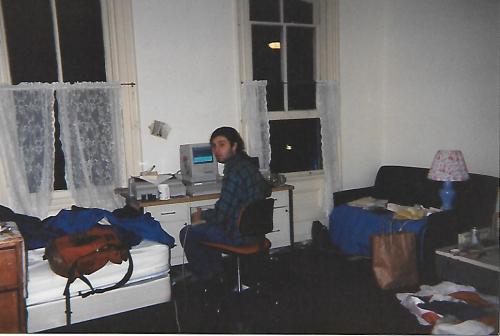 Dorm life at University of Pennsyvania featuring an early Apple computer 1992 #93tothe25th