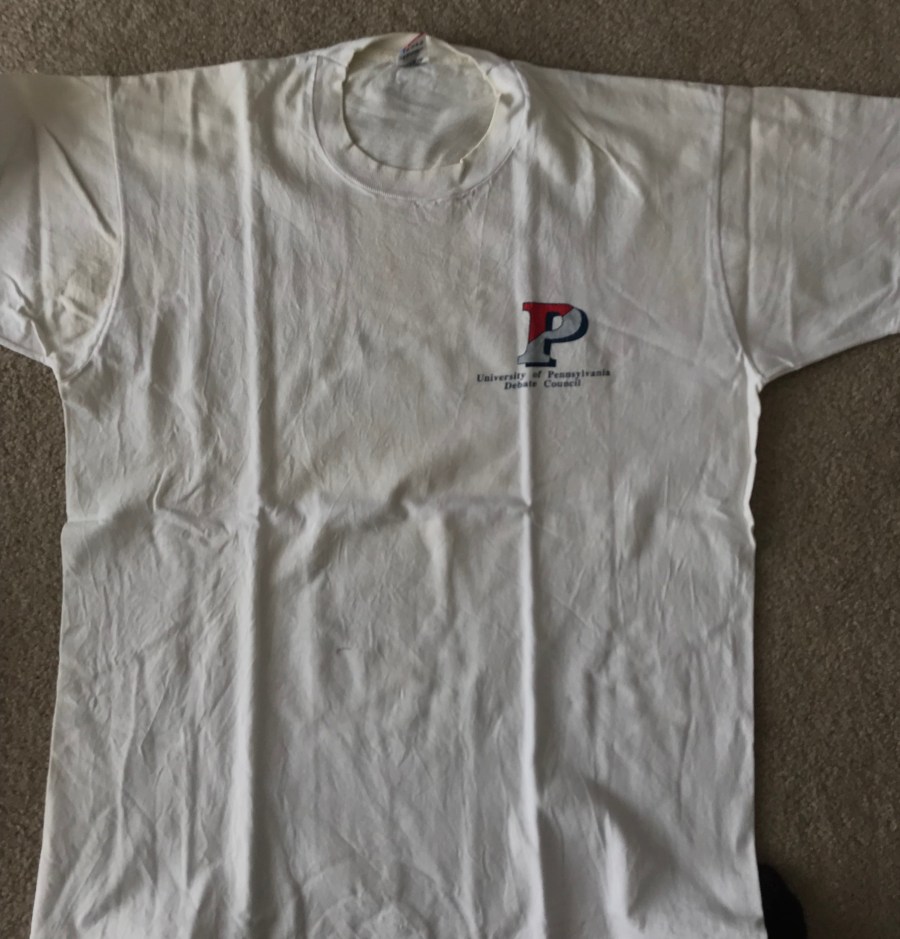 Penn Debate t-shirt #93tothe25th