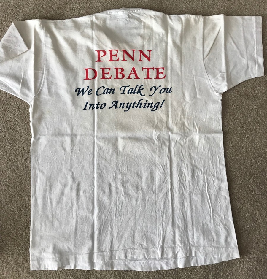 Penn Debate t-shirt #93tothe25th