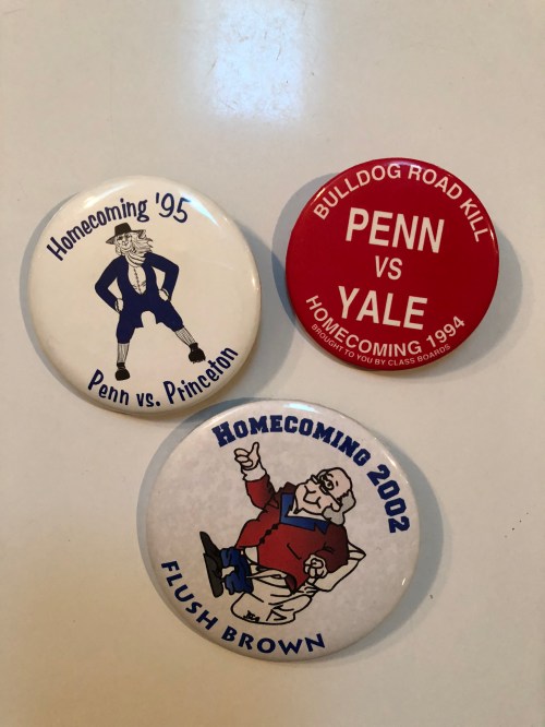 Penn Homecoming buttons