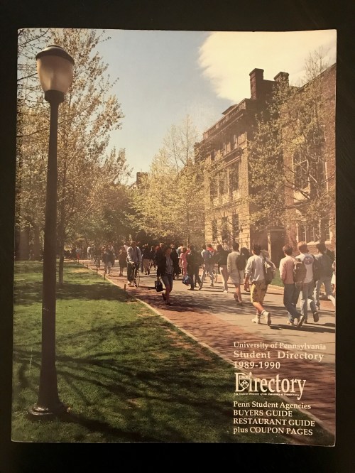 Penn Student Agencies' Penn Student Directory 1989 University of Pennsylvania #93tothe25th