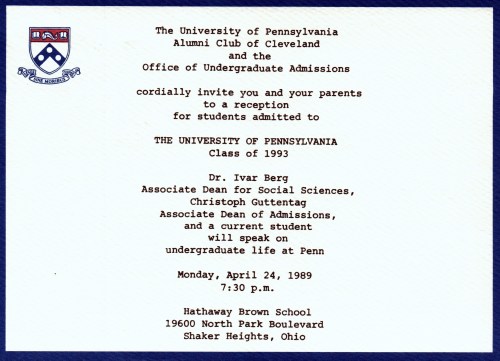 Penn admitted students reception in Ohio #93tothe25th