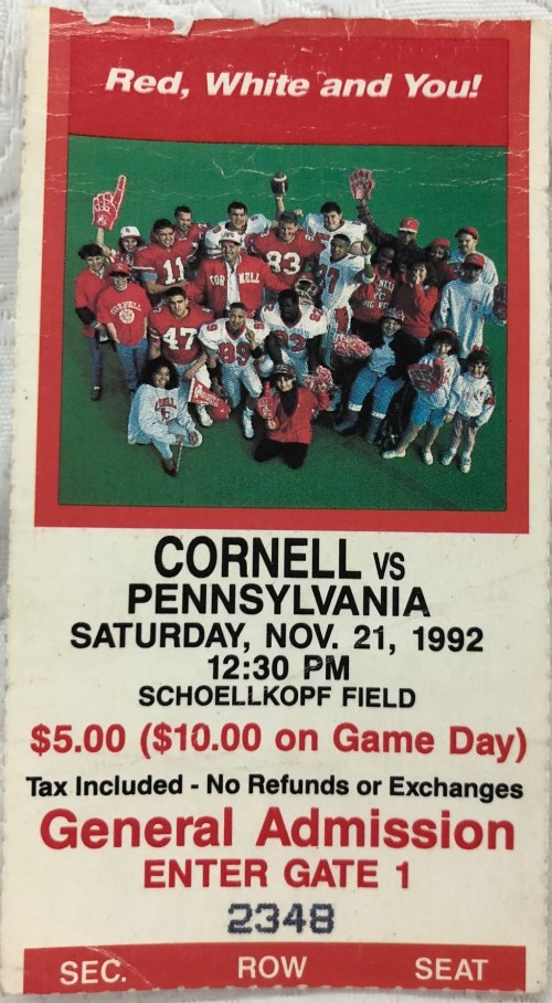 Penn Football vs Cornell 1992 Ivy League Football